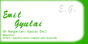 emil gyulai business card